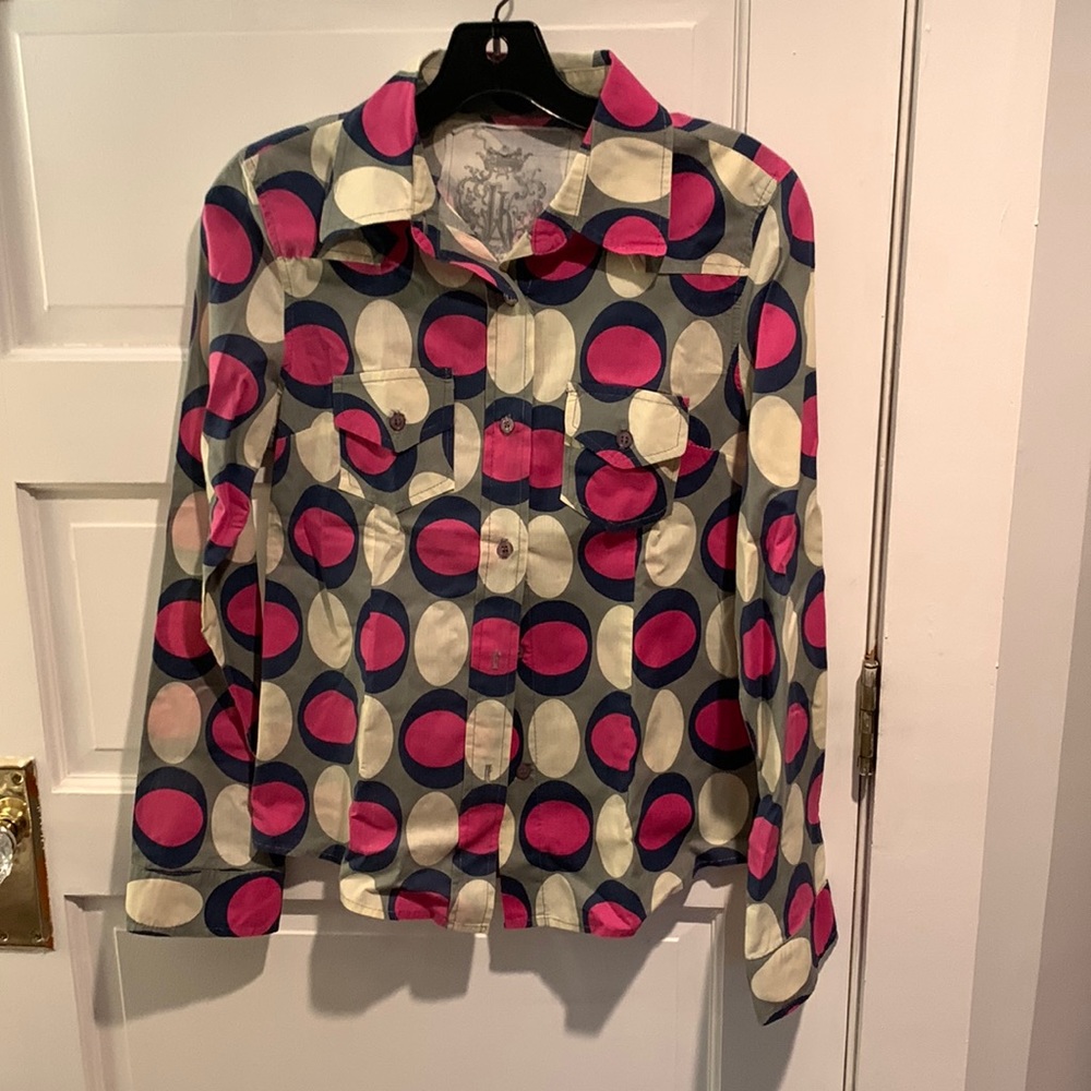 Retro pattern button down